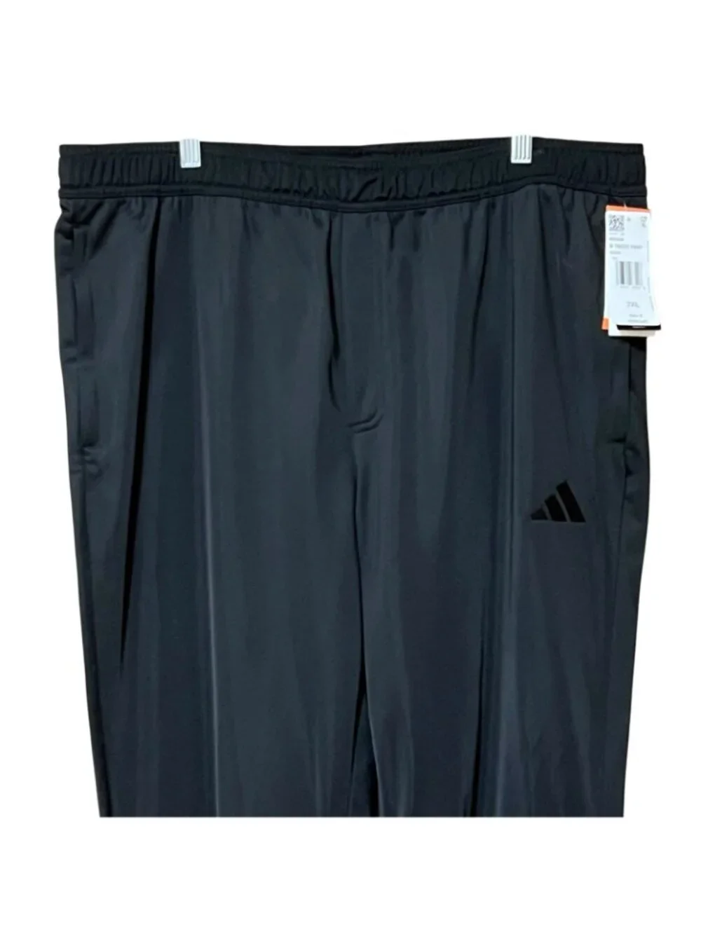Adidas Men 2XL Black Tricot Track Pants NWT Zip Sporty Minimalist Streetwear